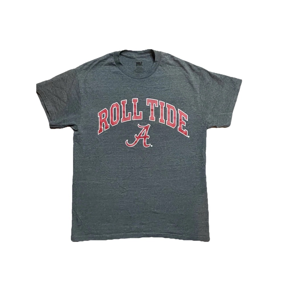 MV Sport University of Alabama Roll Tide Heather Grey T-Shirt Size Medium